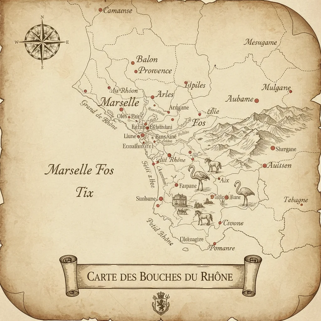 Carte des Bouche du Rhône