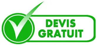 Logo de devis gratuit vert et blanc